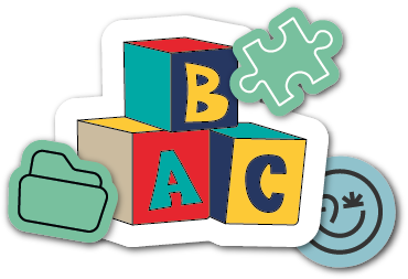 cubes alphabétiques avec les lettres ABC