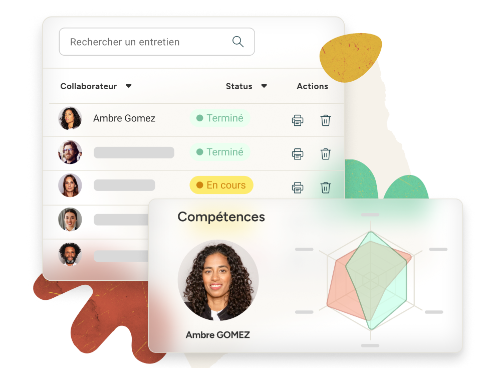 Interface Eurécia Optimisation de la gestion des compétences interne
