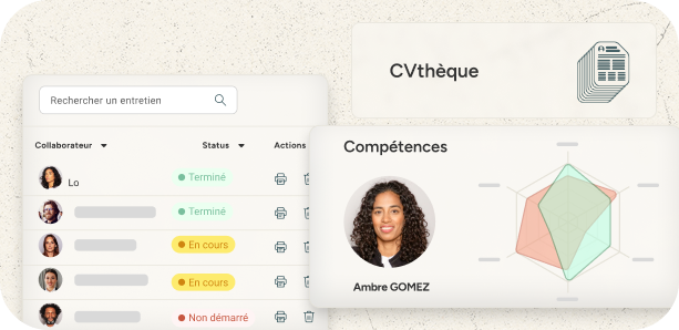 Capture d’écran montrant des statistiques sur le développement des talents