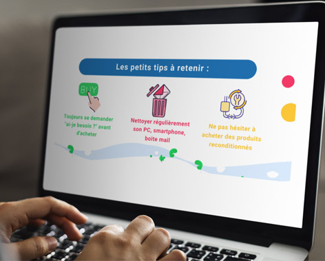 des conseils sur un écran d'ordinateur