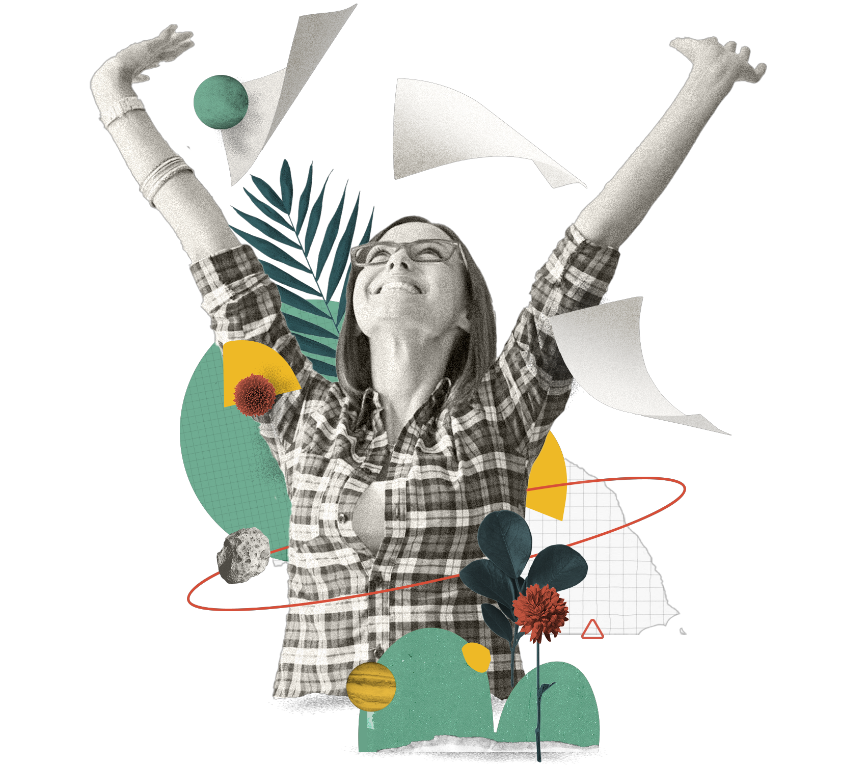 femme heureuse avec bulletin de paie dématérialisé