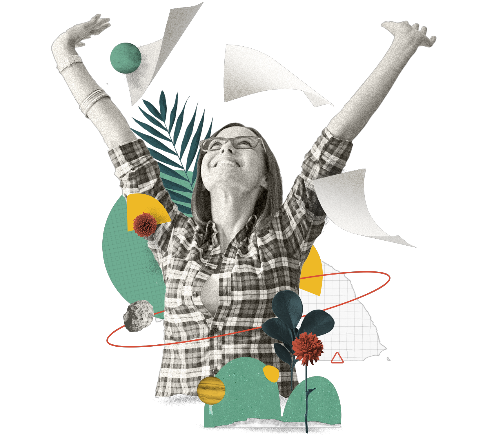femme heureuse avec bulletin de paie dématérialisé