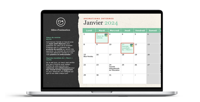 calendrier animation interne modèle Eurecia