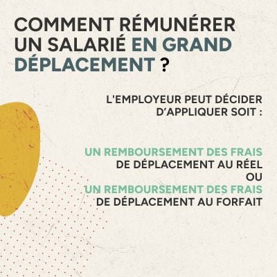 Infographie comment rémunérer un salarié en grand déplacement
