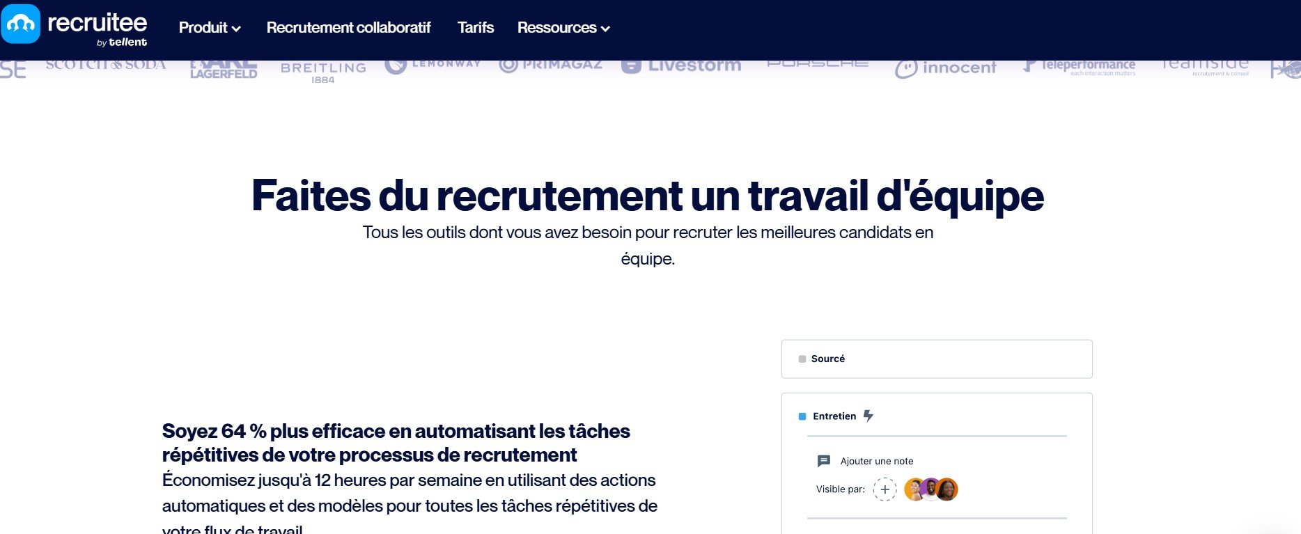Home page recruitee