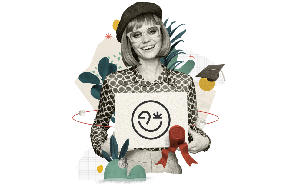 femme avec une certification
