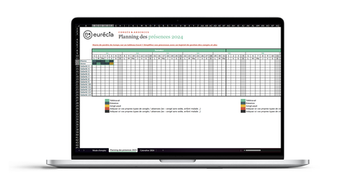 mockup planning de présences