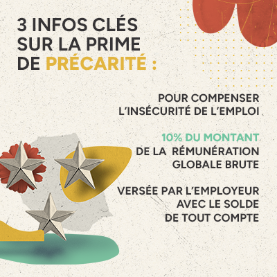Illustration "Les trois points clés à retenir prime de précarité"