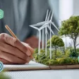 Personne travaillant sur un projet durable 