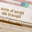 Photo d'un papier pour déclarer un arrêt de travail