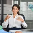 Une experte légale explique des actualités à un collègue au travail