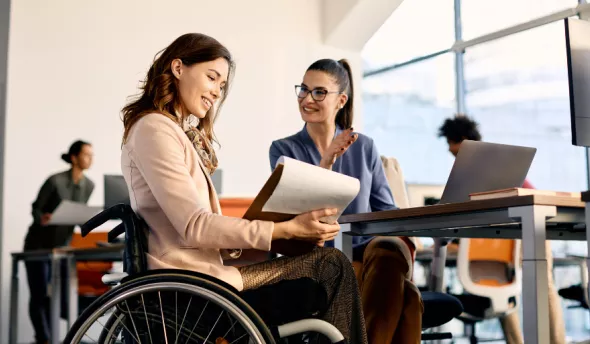 femme handicap entreprise