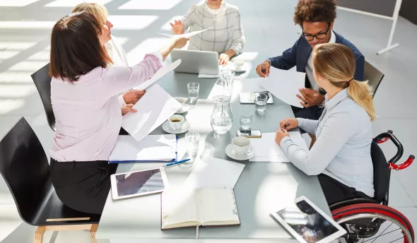 réunion entre collègues