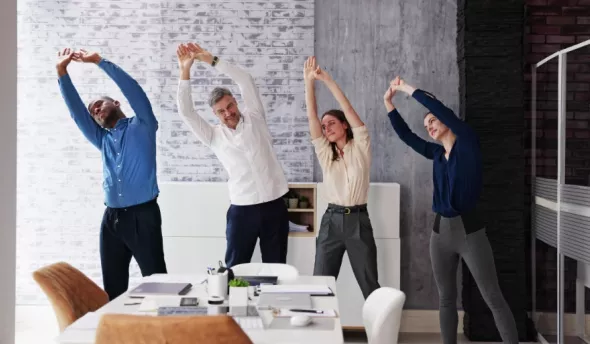 étirement au travail