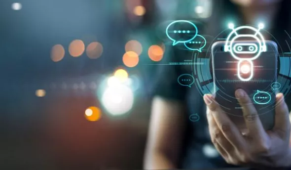 Illustration représentant un chatbot