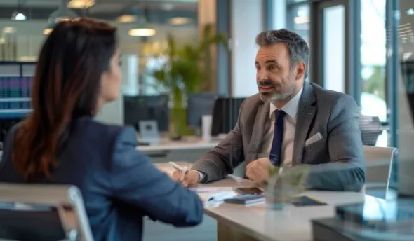 Un expatrié avec un contrat de travail à l'étranger.