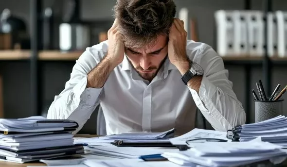 Manager surveillant de près le travail d’un collaborateur, illustrant le contrôle excessif du micromanagement.