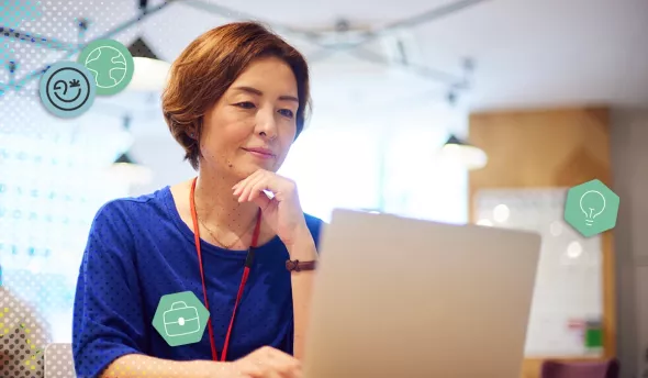 dame qui réalise son mini diag rh