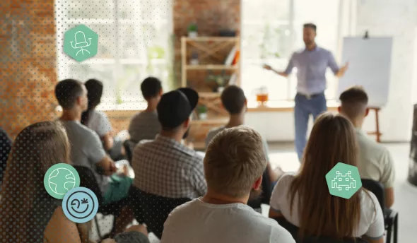  Formateur donnant une formation