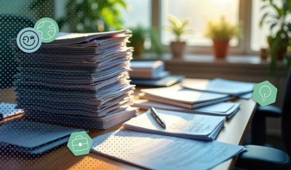 Responsable RH avec un salarié distrait pour analyser des signes de négligence au travail dans un bureau moderne.