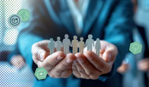 Équipe réunie discutant des valeurs d’entreprise lors d’un atelier collaboratif.