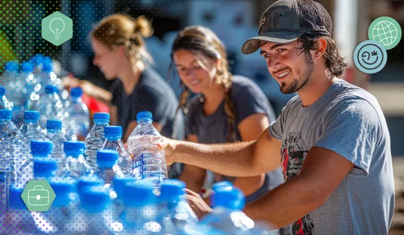 Jeune en mission de service civique mettant en avant son engagement bénévole
