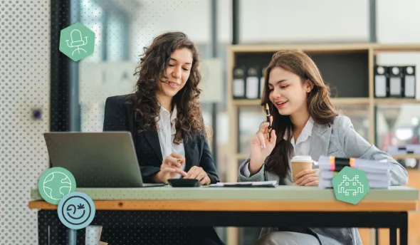 Tutrice avec son stagiaire 