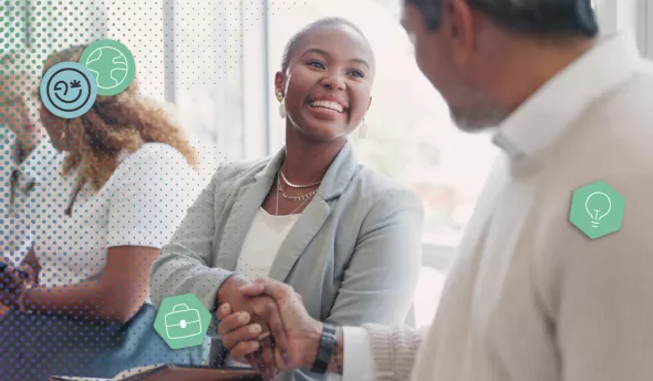 RH recrutant sa nouvelle collaboratrice