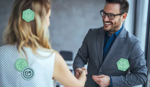 Interface d’IA affichant un score de matching candidat-poste lors d’un recrutement prédictif.