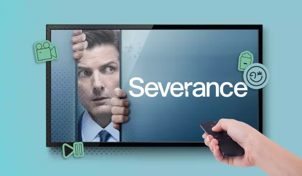 Affiche de la série Severance illustrant la séparation travail et vie privée