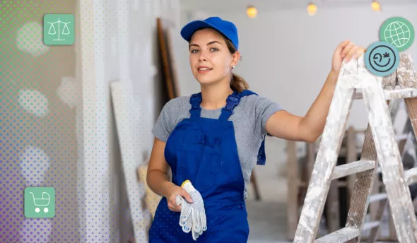 reprendre le travail rapidement après un accouchement femme qui s'apprête à faire un travail physique