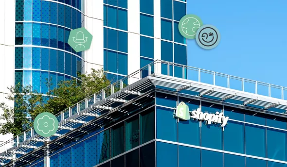 Façade du siège de Shopify, symbole d’un modèle managérial fondé sur la confiance