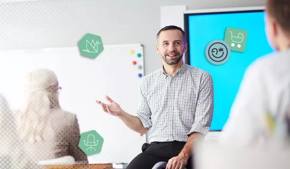 Une réunion de présentation au travail