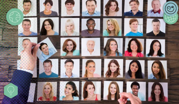 mosaïque de candidats