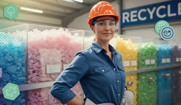 Chargée de mission en écologie industrielle analysant des flux de déchets entre entreprises