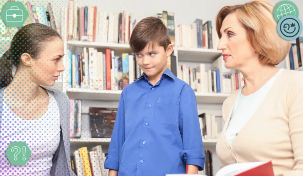 Réunion parents-professeurs avec seule mère présente