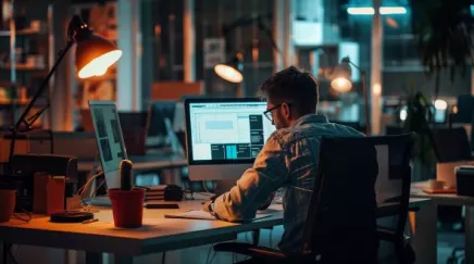 Employée RH consultant un logiciel SIRH affichant le suivi des heures supplémentaires des salariés