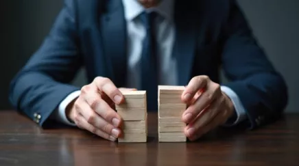 Manager et salarié en entretien formel discutant de la rupture conventionnelle, documents et procès-verbaux sur la table.