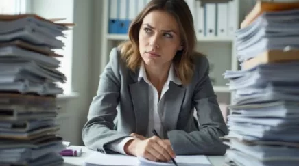 Employeur et salarié discutant calmement autour d’une table pour finaliser une rupture conventionnelle avec documents et stylo.