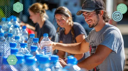 Jeune en mission de service civique mettant en avant son engagement bénévole