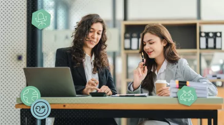 Tutrice avec son stagiaire 