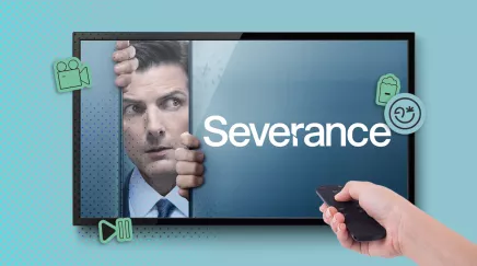 Affiche de la série Severance illustrant la séparation travail et vie privée