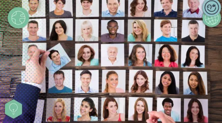 mosaïque de candidats