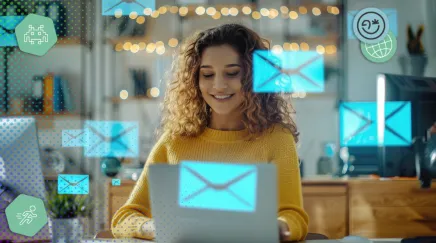 Personne qui est envahie de messages