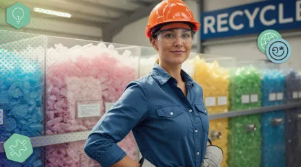 Chargée de mission en écologie industrielle analysant des flux de déchets entre entreprises