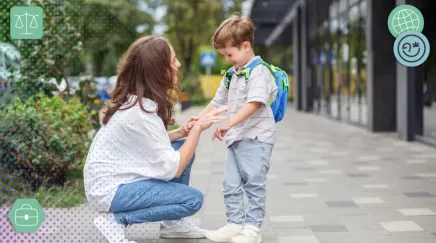 Parent jonglant entre travail et contraintes scolaires du quotidien
