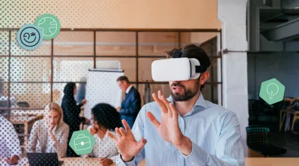 Une personne utilise un casque VR 