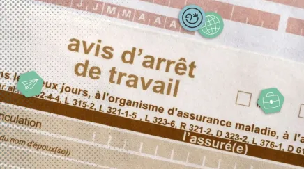 Photo d'un papier pour déclarer un arrêt de travail